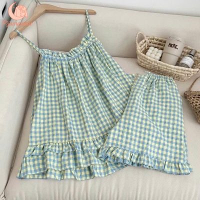 Đồ bộ áo hai dây vải lụa