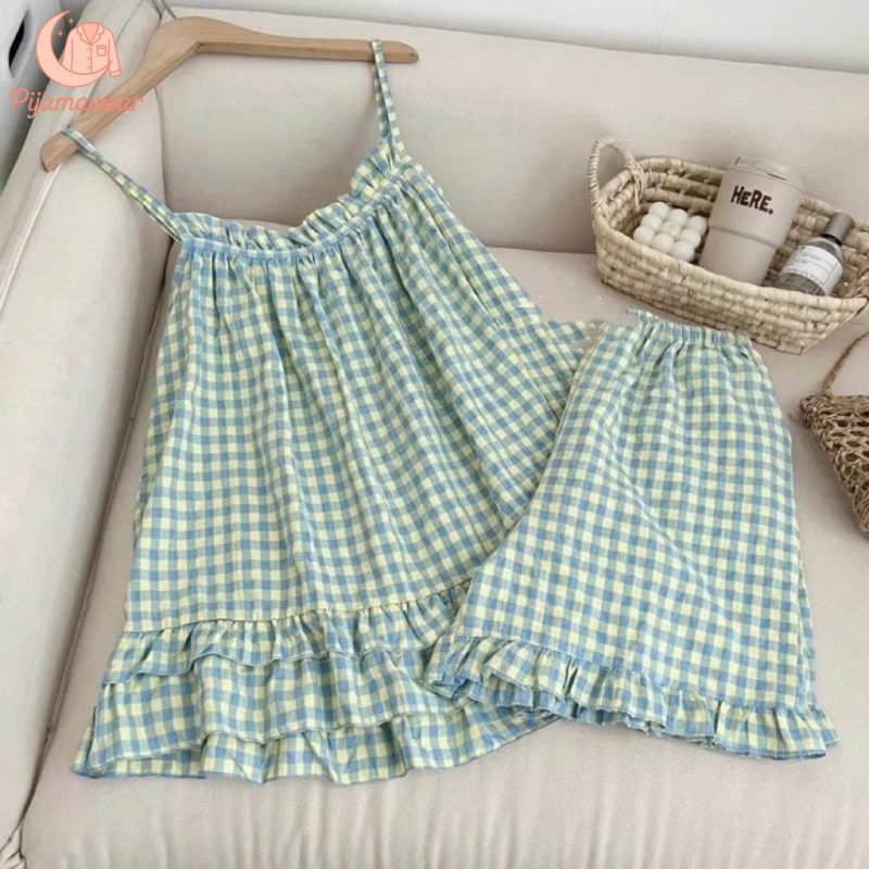 Đồ bộ áo hai dây vải lụa