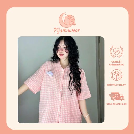 Bộ Đồ Ngủ Pijama Chất Xốp Dáng Dài Họa Tiết Kẻ Ô Vuông