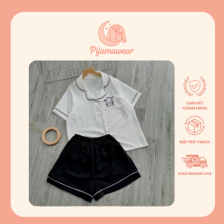 Bộ đồ ngủ pijama tay ngắn quần ngắn