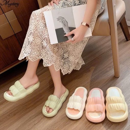 Dép Đi Trong Nhà Đế Dày Chống Trượt Thời Trang