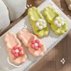 Dép Đi Trong Nhà Bánh Mì Quai Ngang Đế Cao Su Mềm Thiết Kế Hình Hoa Xinh Xắn Siêu Êm Chân Chống Trơn Trượt