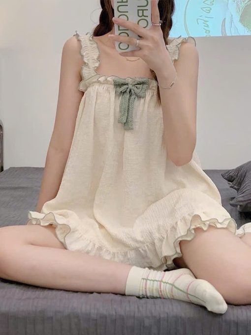 Bộ đồ ngủ pijama áo dây quần cộc