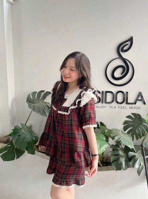 Set Pijama Cổ Bèo Tiểu Thư Chất Mềm Mát Đũi Dễ Thương